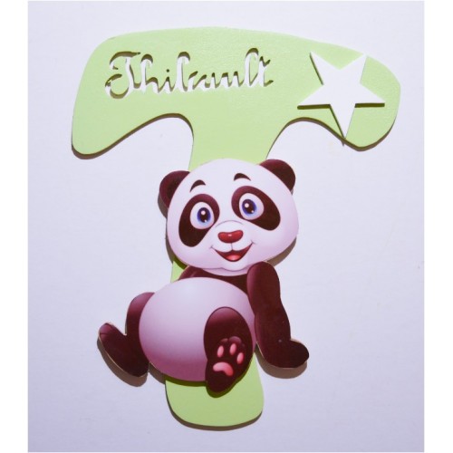 Plaque lettre panda